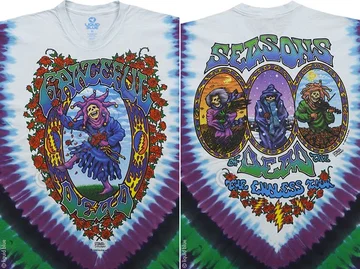 Состав футболки: высококлассный хлопок, окраска по технологиям, изображение, не теряющее яркость в течении трёх лет, капля вдохновения от Jerry Garcia.Футболки Grateful Dead уникальны.Винрарнейшая группа 20-го столетия, одна из легенд Вудстока стала идейным вдохновителем первых хакеров, дэдхэдов. Сейчас эти люди- владельцы хай-тек корпораций, основоположники новых направлений в музыке, культуре, бизнесе, которых объединяет одно: они самые передовые. Под музыку Grateful Dead был создан первый Apple, футболки GD носили те, кто открыл первый форум в интернете. Одев футболку вы говорите миру: даже если я стою на месте, я буду впереди других, я выделяюсь из массы, я - дедхэд.Дополнительная информация о футболке: плотный коттон 210 г/м, вываренный с дополнительной усадкой. Футболка не садится, без боковых швов.Танцующая на футболке смерть - верх гламура!